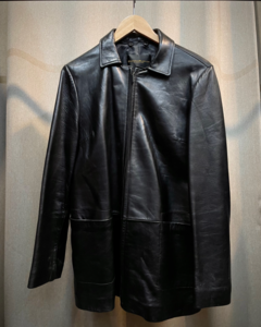 00s DonaKaran Collection Leather Jacket